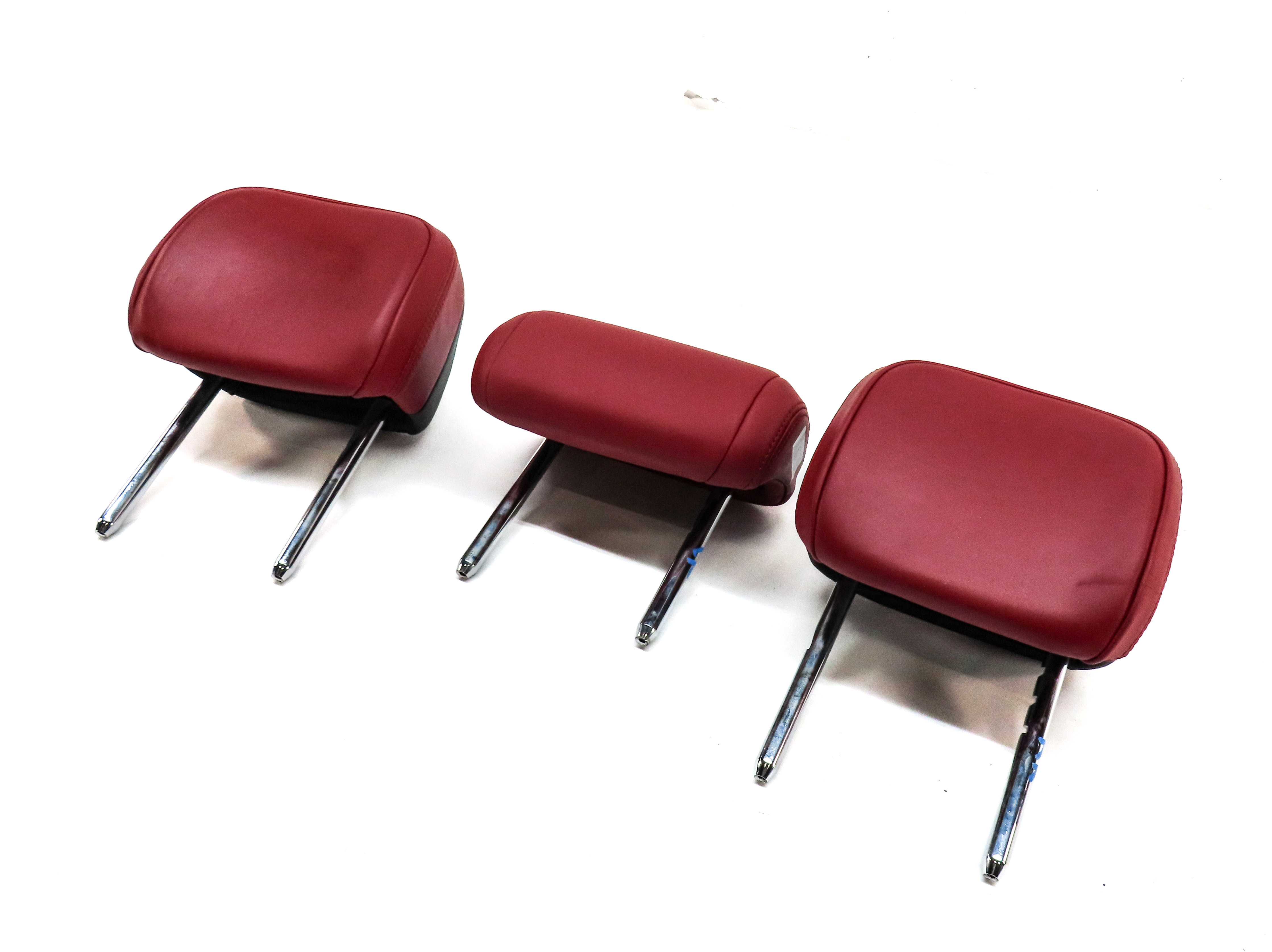 2015-2021 PORSCHE MACAN (95B) REAR SEAT LEFT CENTER RIGHT HEADREST SET-3 (Red) — exact item pictured